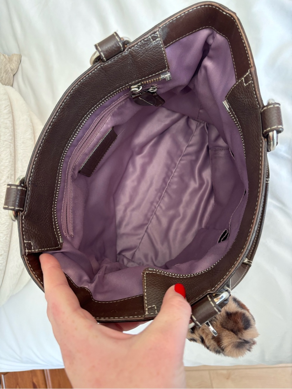 2010 Coach Penelope Brown Pebbled Leather Shoulder Bag14683 - Picture 4 of 6